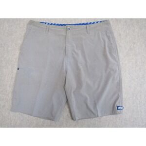 AFTCO AFTECH Fishing Shorts Mens 38 Tan Khaki Performance Quick Dry Cargo